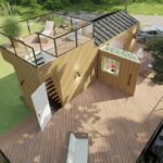 Draaibare keuken als hart van tiny house